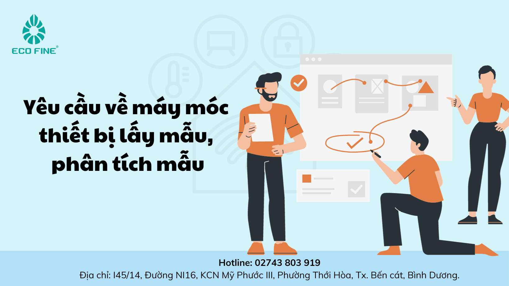 Yêu cầu về máy móc thiết bị lấy mẫu, phân tích mẫu